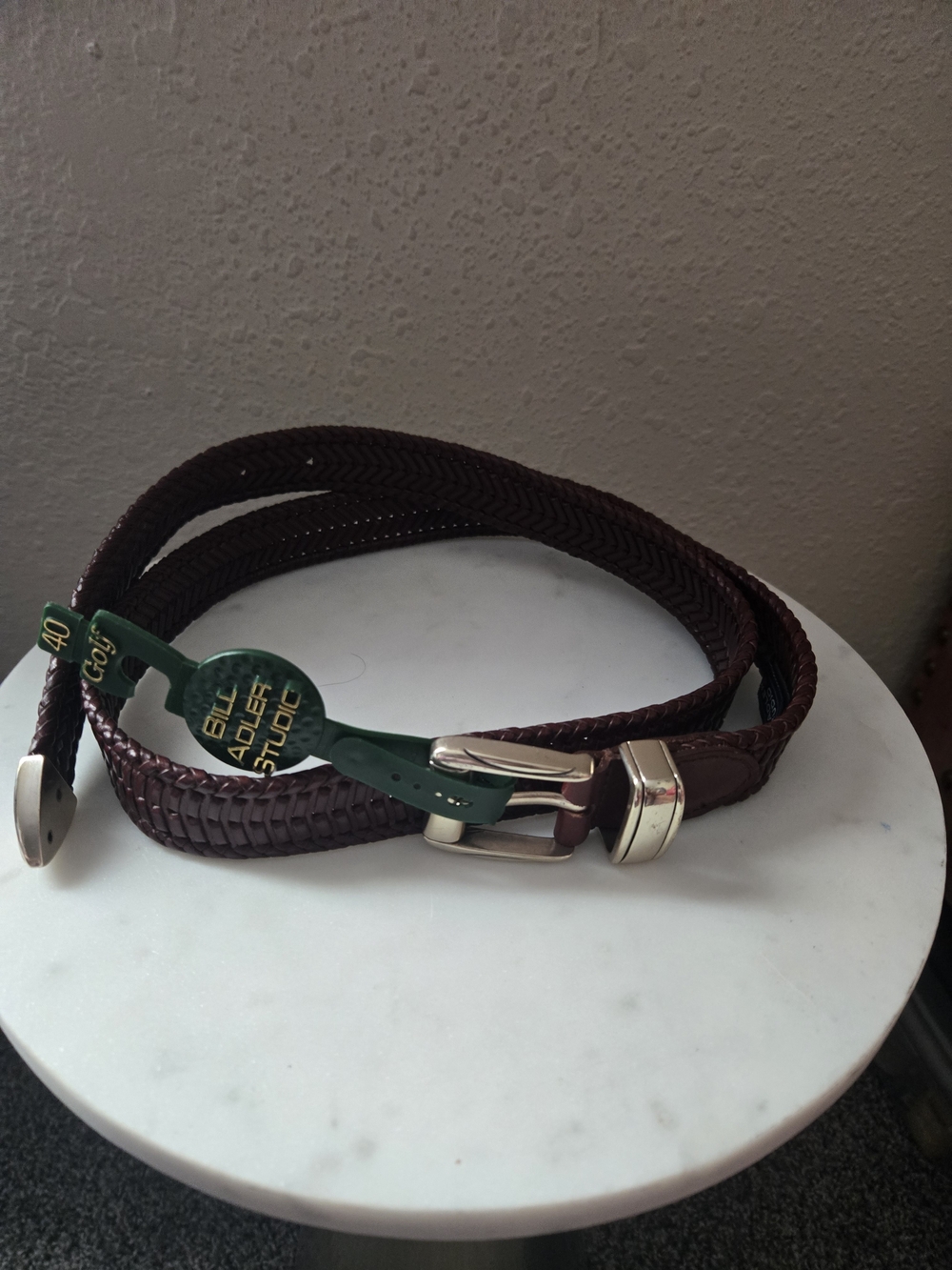 Bill Adler Stdio Men's Braided Brown Leather Belt